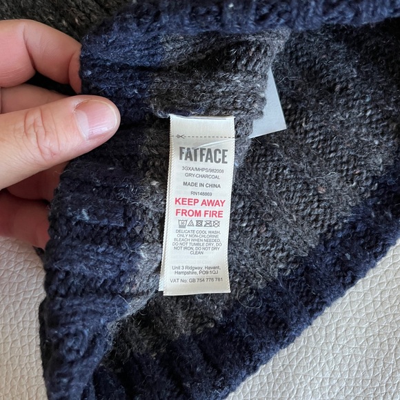 NWT - Fat Face Adult Wool Blended Ribbed Knit Beanie - Picture 4 of 5